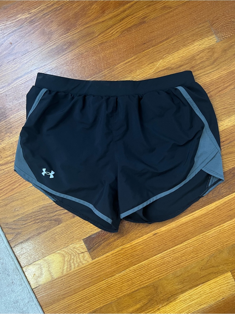 Under Armour Black Athletic Shorts with Gray Accents